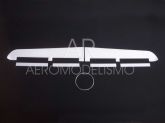 Asa Planador Isopor P3 21cm x 2,00m c/ Vareta de Fibra de Vidro, Ailerons e Flaps