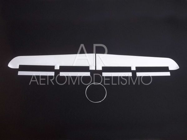 Asa Planador Isopor P3 21cm x 2,00m c/ Vareta de Fibra de Vidro, Ailerons e Flaps